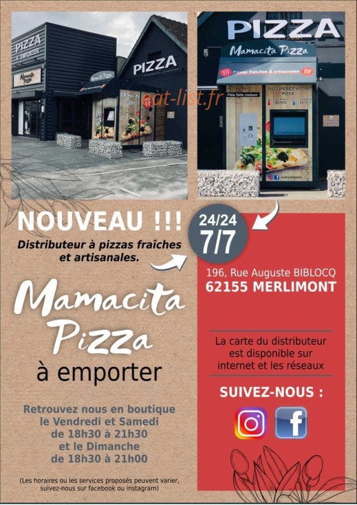 Mamacita Pizza — carte page 1