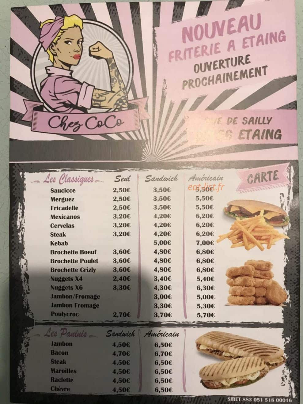 Chez CoCo — carte page 1