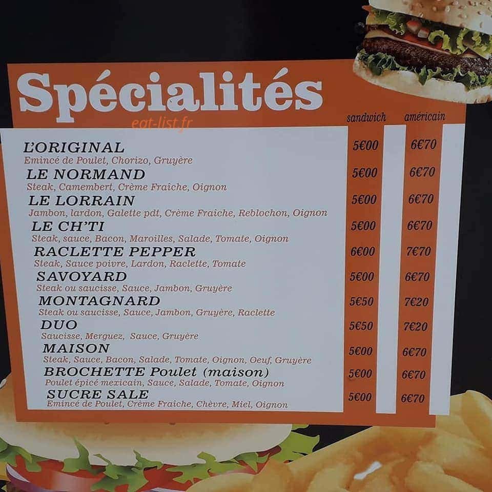 Friterie de la Zone — carte page 3