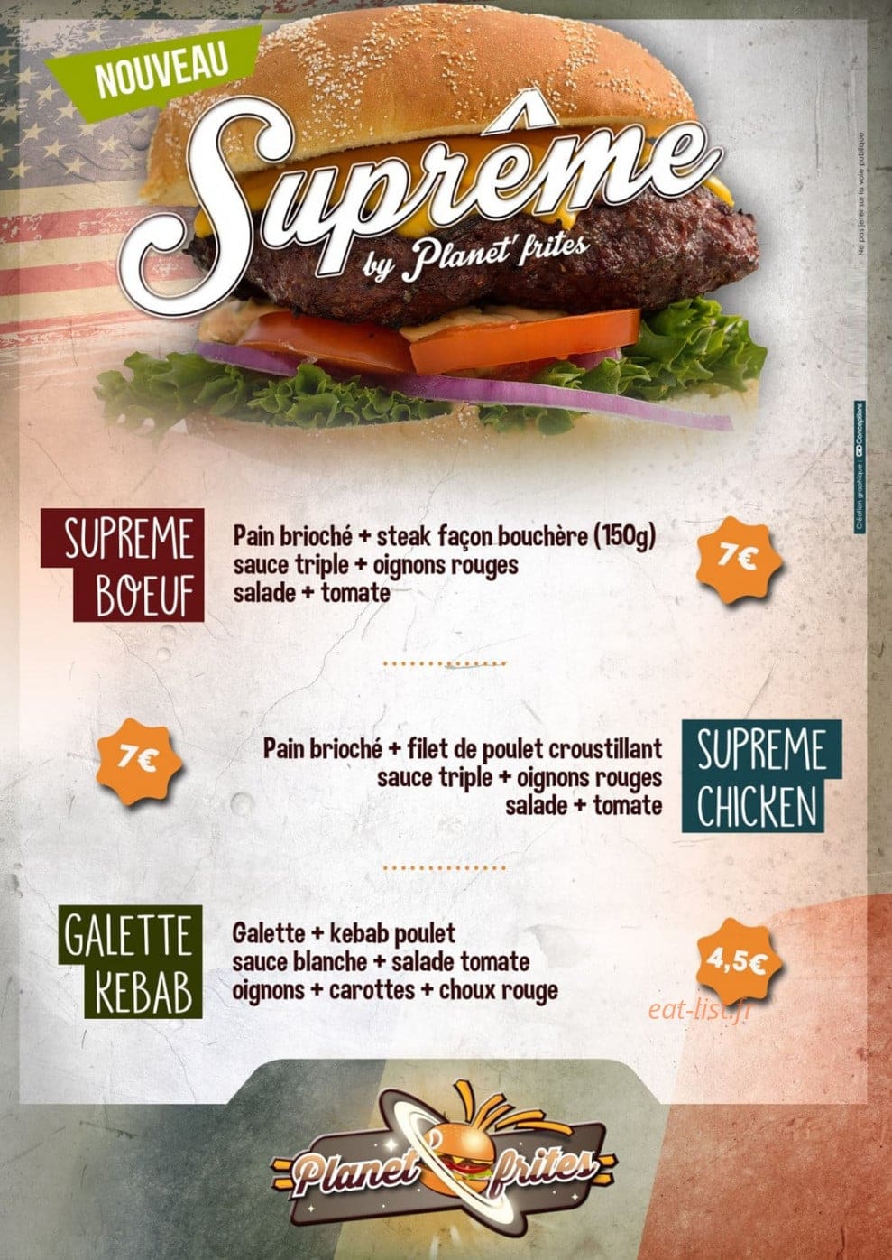 Planet Frites — carte page 5