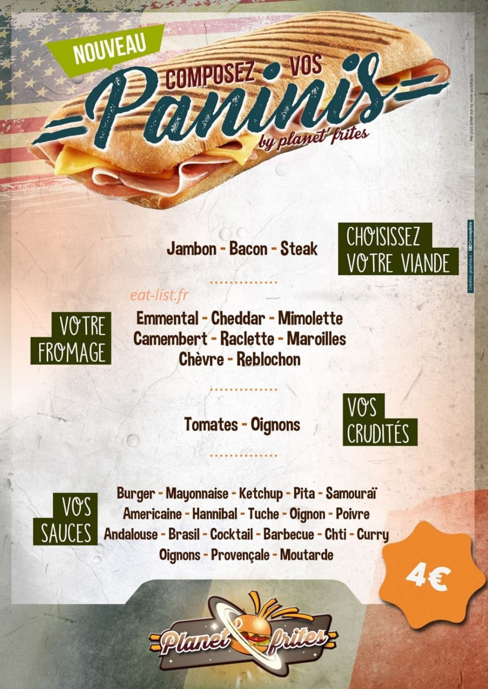 Planet Frites — carte page 6