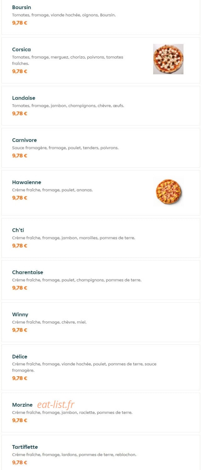 Pizza City — carte page 2