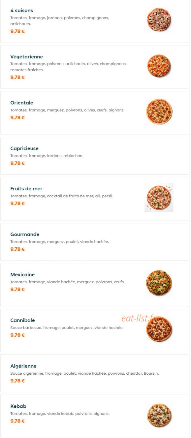 Pizza City — carte page 3