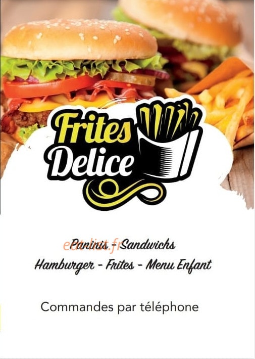 Frites délice — carte page 1