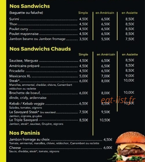 Frites délice — carte page 3
