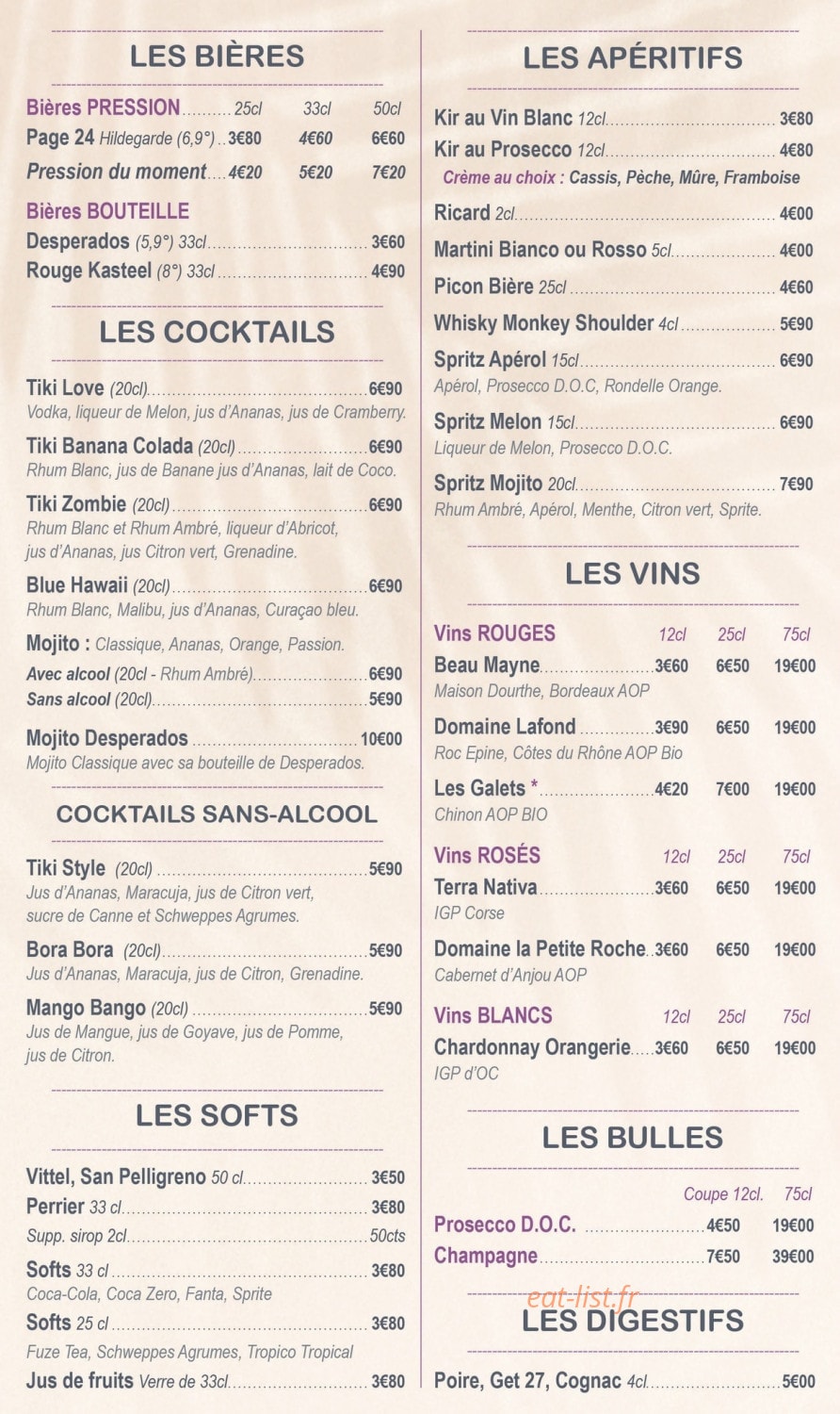 Miam's — carte page 4