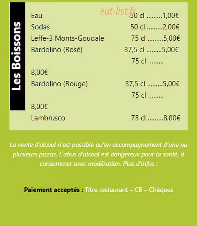 La Pat'A Pizza — carte page 6