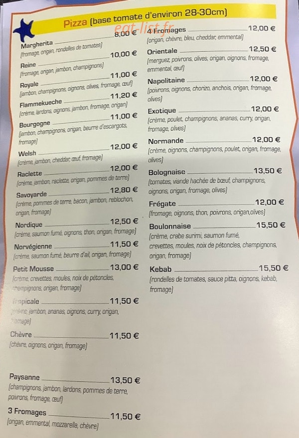 Au Petit Mousse — carte page 2