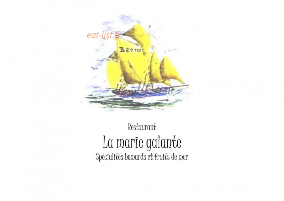 Carte et menu La Marie Galante Audresselles