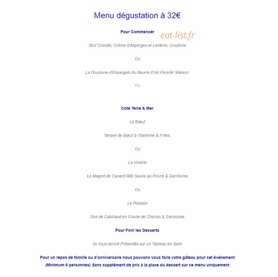 Auberge de la Canche — carte page 2