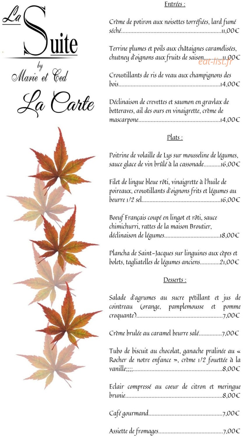La Suite — carte page 1
