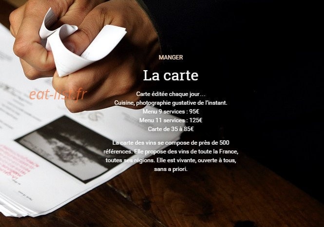 Carte et menu de La Grenouillere à La Madelaine-sous-Montreuil — Menu à la carte