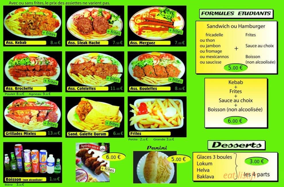 Chez Murat — carte page 1