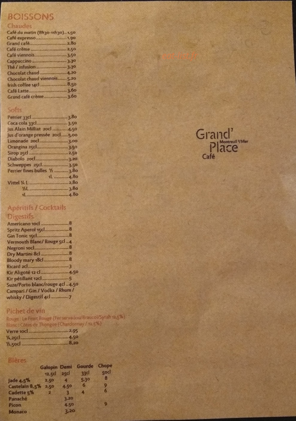 Grand’Place — carte page 2