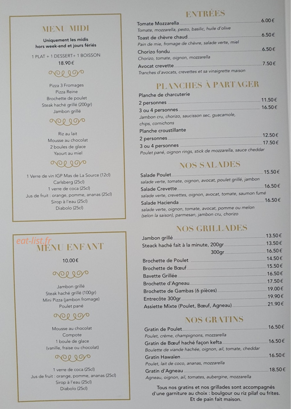 L'hacienda — carte page 2