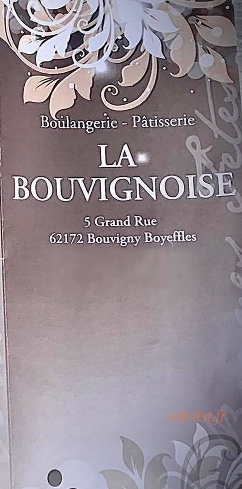 La bouvignoise — carte page 1