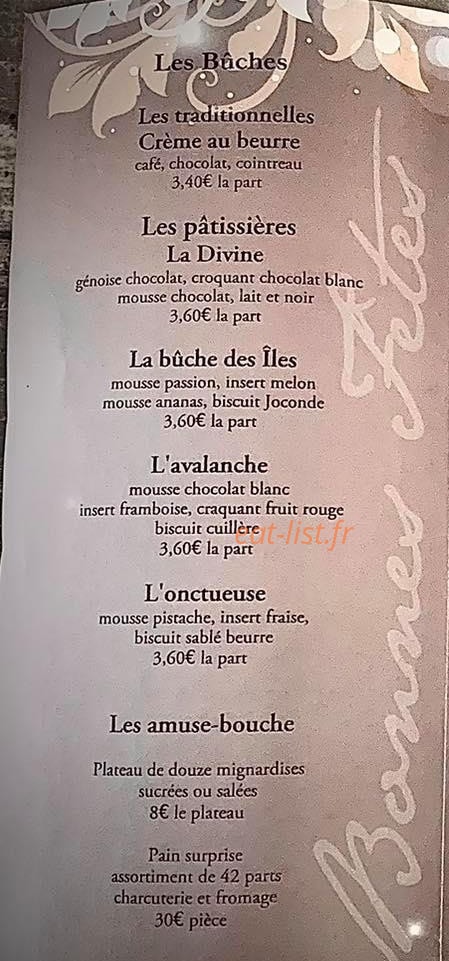 La bouvignoise — carte page 2
