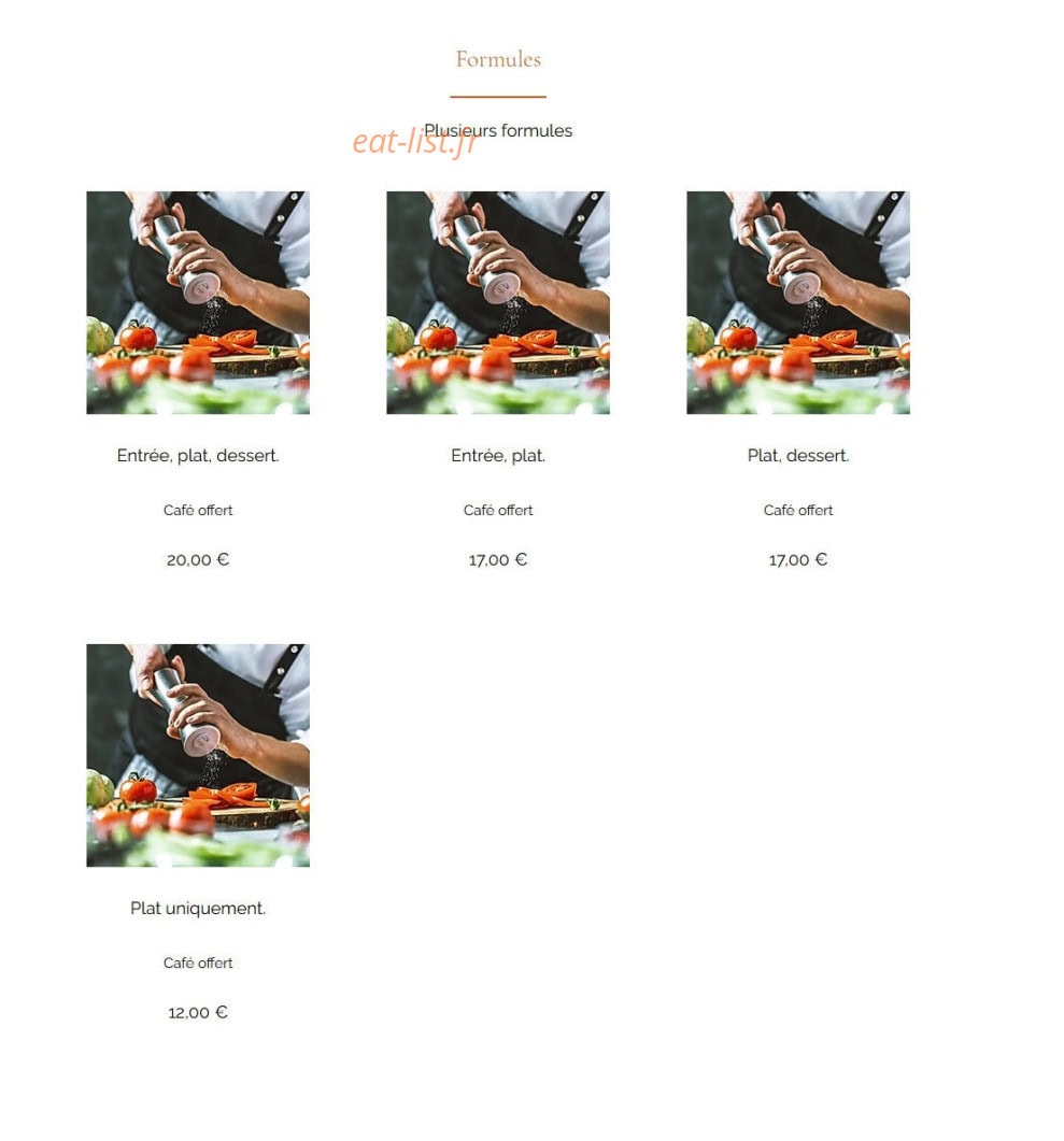 Chez Loulou — carte page 1