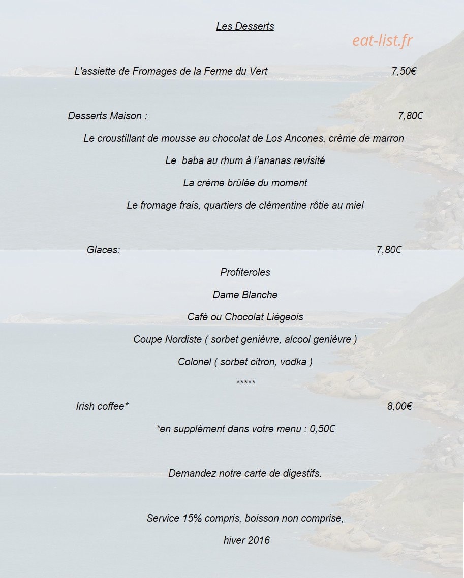 La Sirene — carte page 5