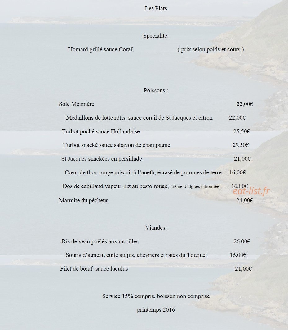 La Sirene — carte page 4