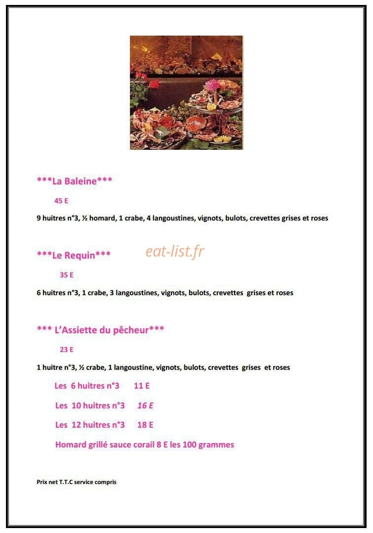 Restaurant du Cap — carte page 6