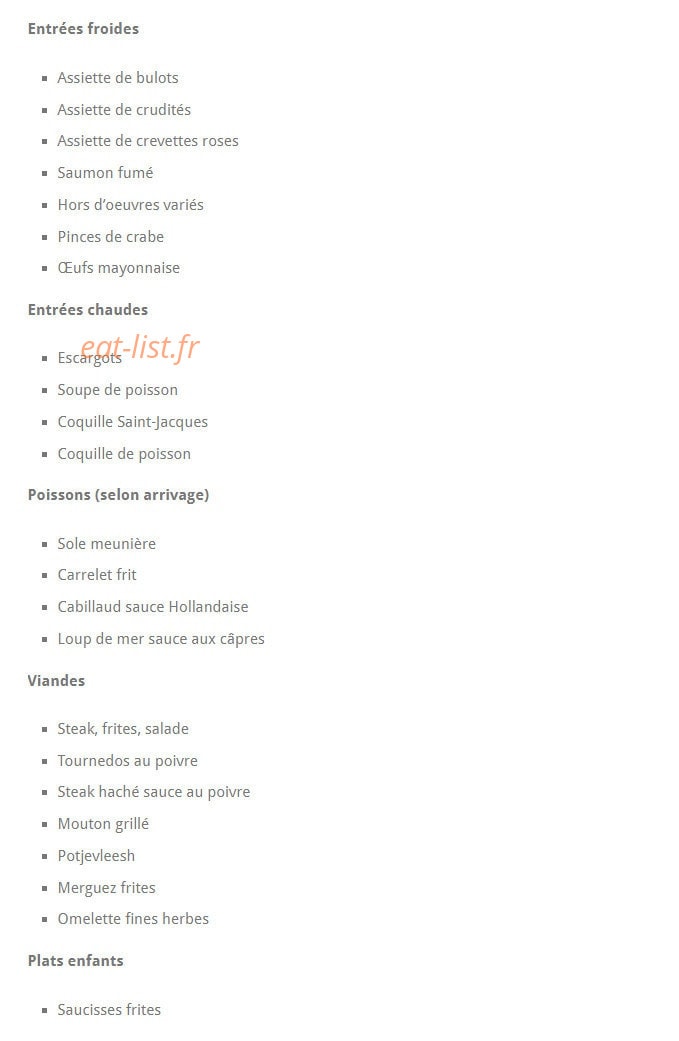 Chez Edwige — carte page 1