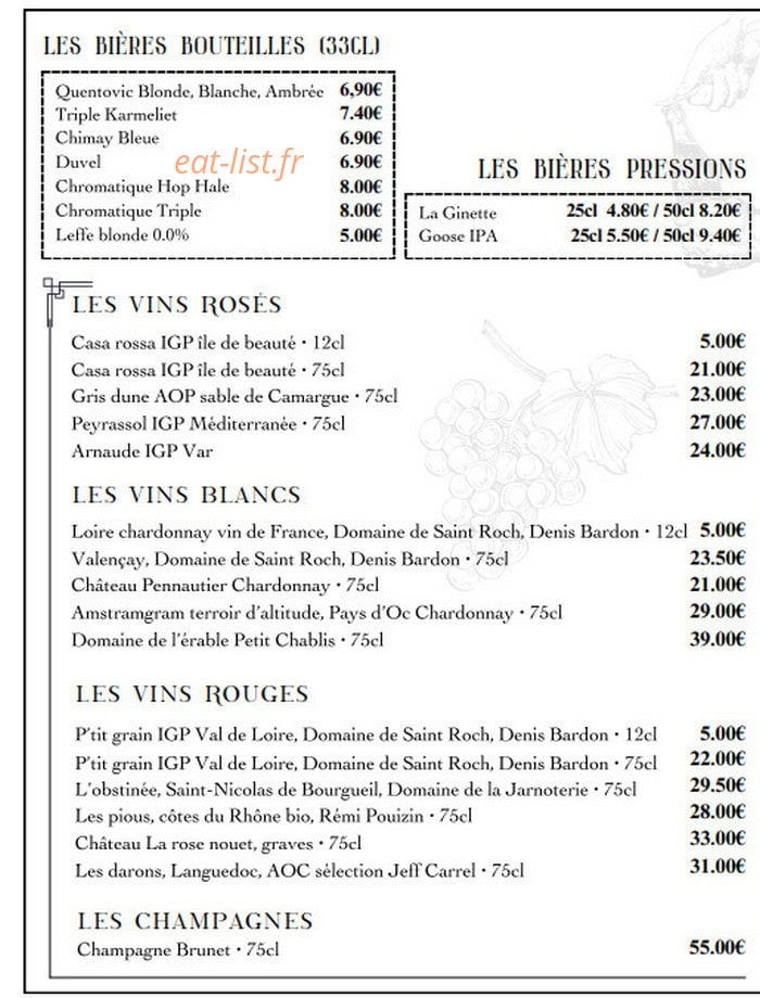 La Petite Marmite — carte page 4