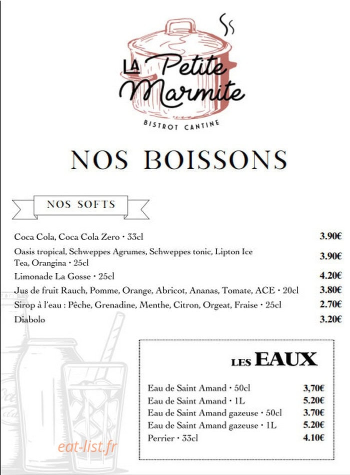 La Petite Marmite — carte page 3