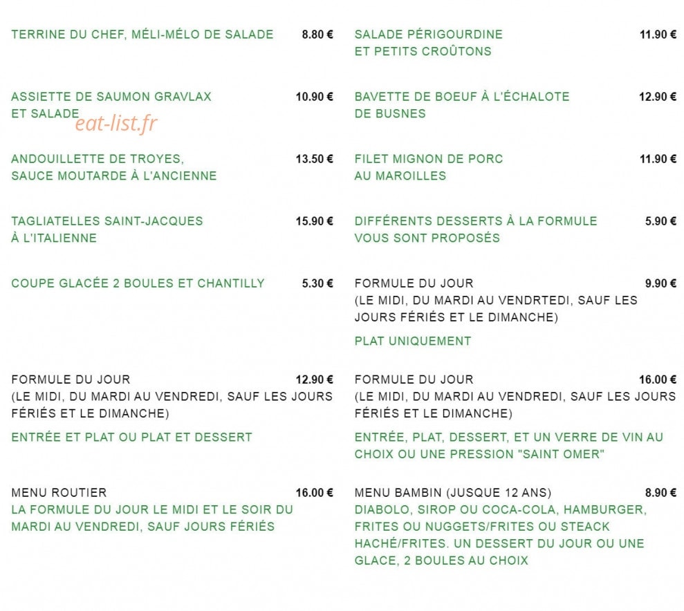 Au Plantin — carte page 2