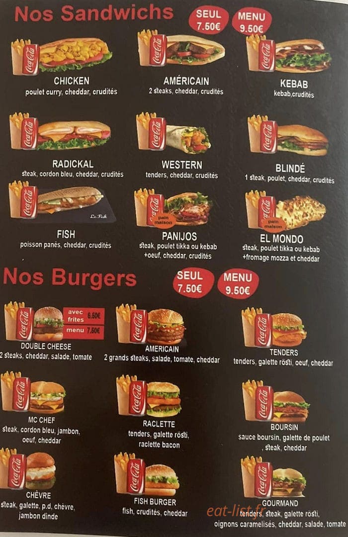 El mondo pizza — carte page 5