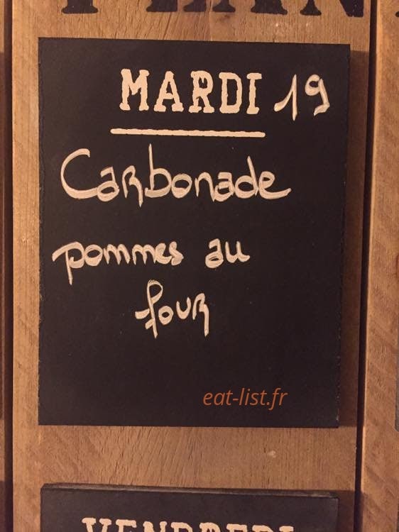 La Brasserie de Cantraine — carte page 1