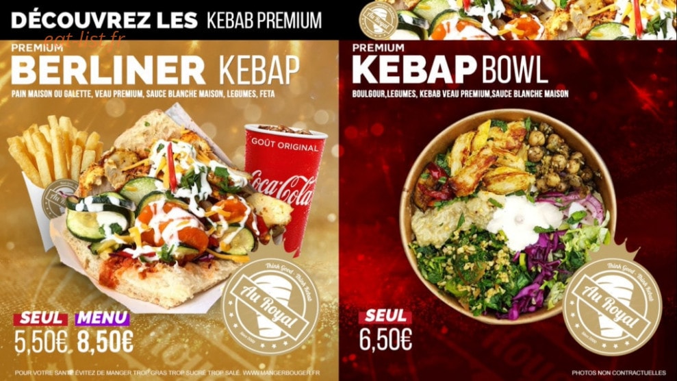 Au Royal Kebab — carte page 4