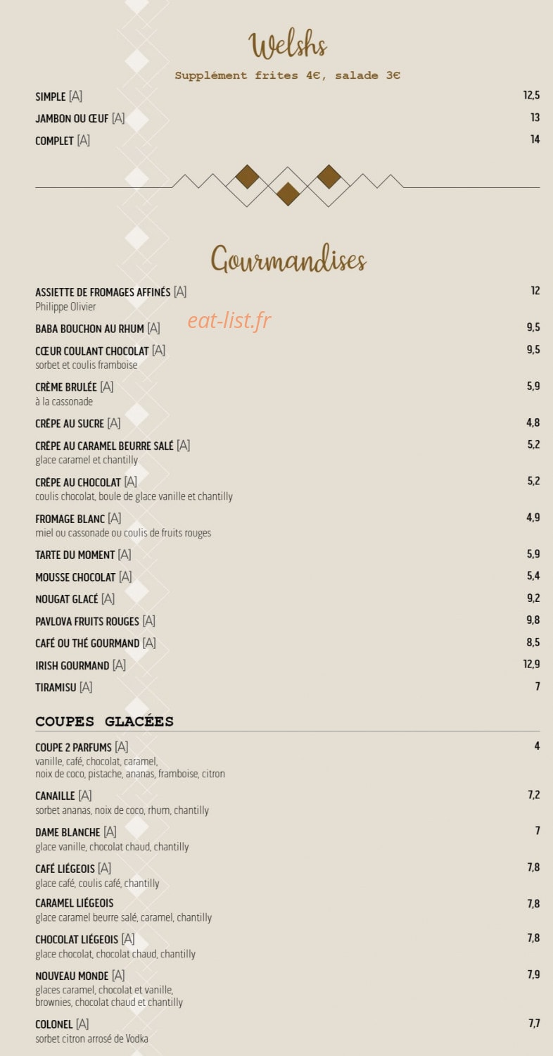 Brasserie Canaille — carte page 4