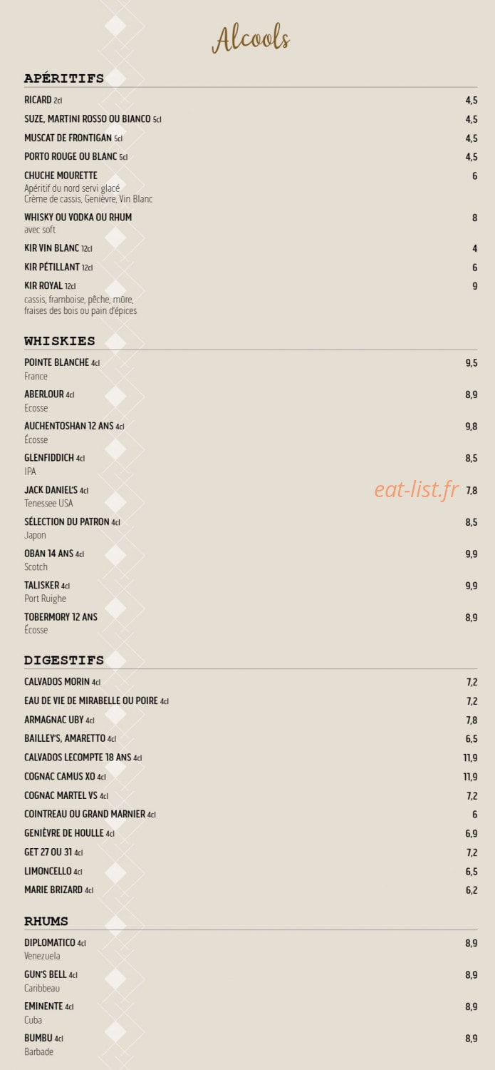 Brasserie Canaille — carte page 8