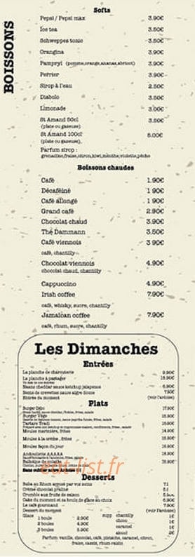 Chez Débo — carte page 2