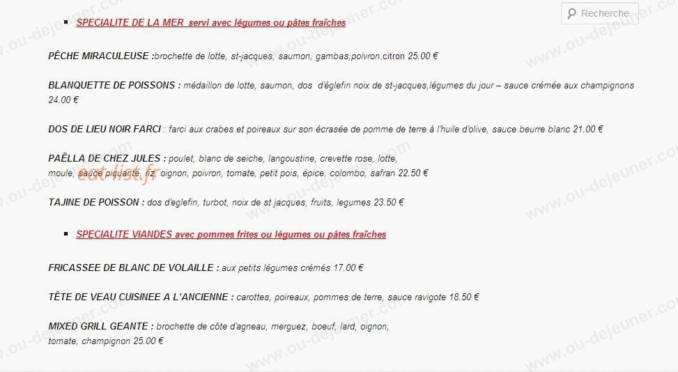 Chez Jules — carte page 5
