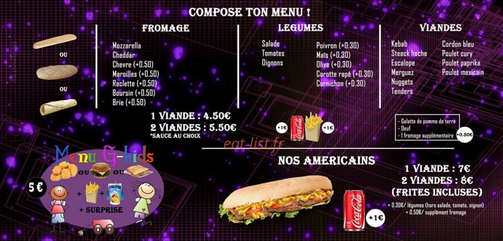 G-Snack — carte page 2