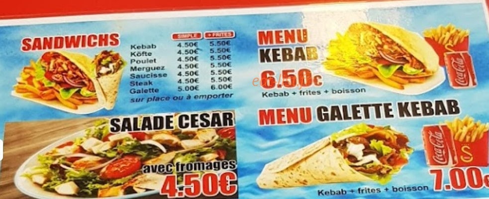 Galatasaray Kebab — carte page 1