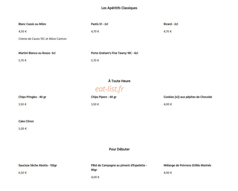 Grape Bar — carte page 5