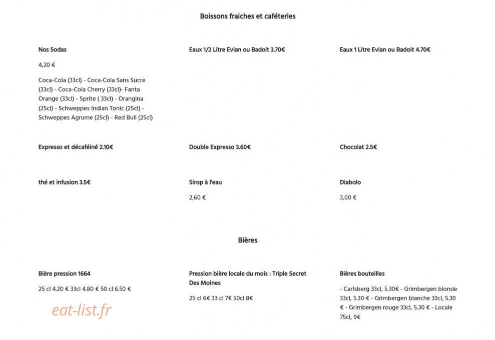 Grape Bar — carte page 2