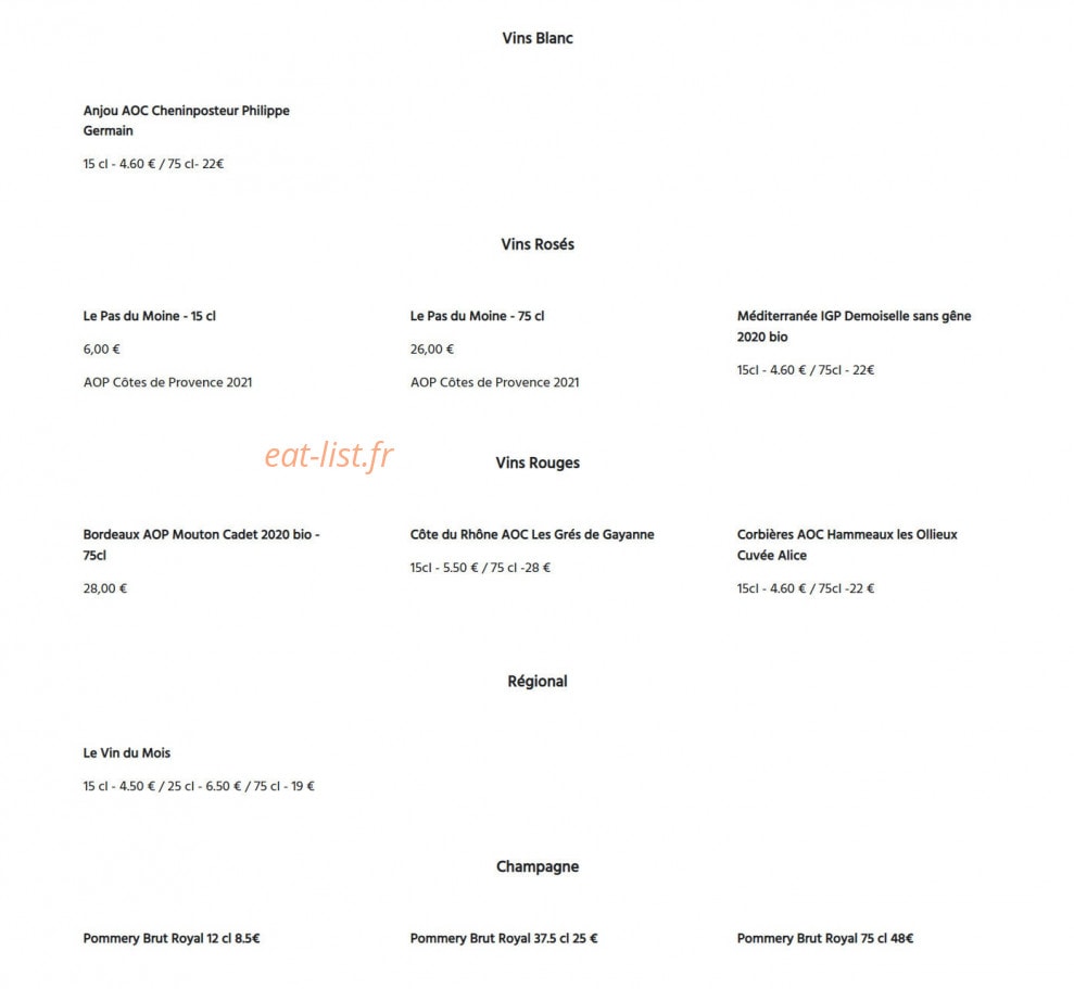 Grape Bar — carte page 3