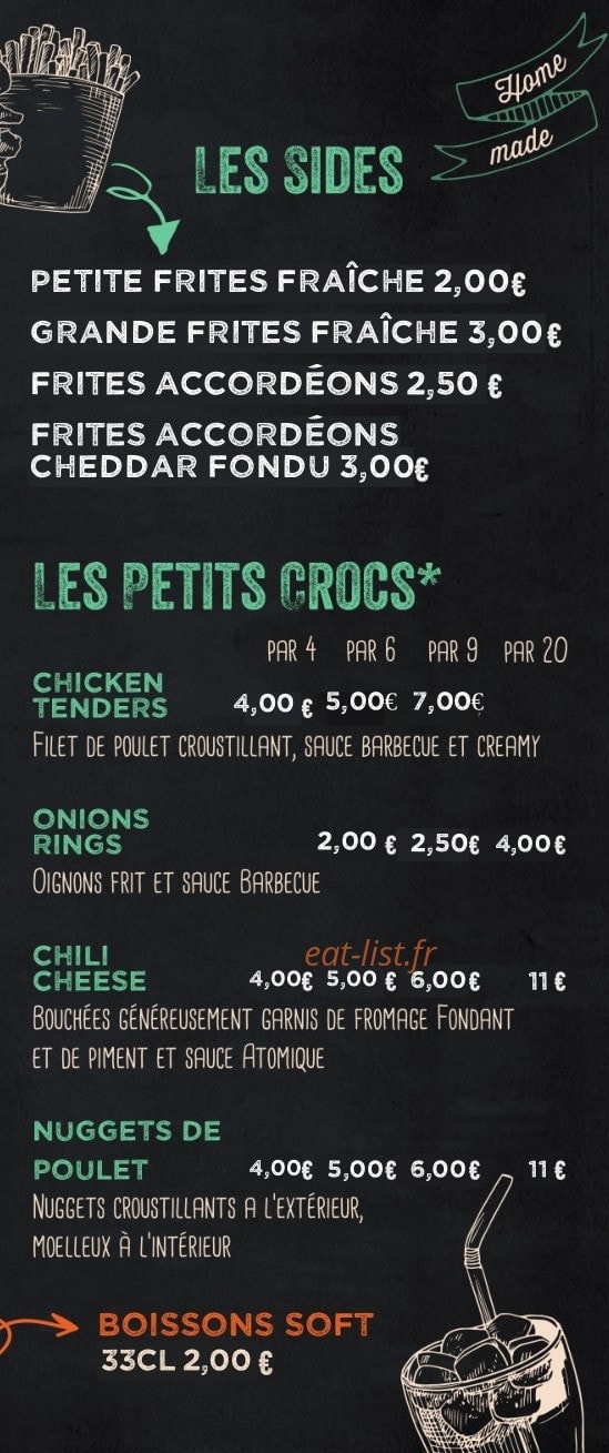 Grizzly Burger's — carte page 4