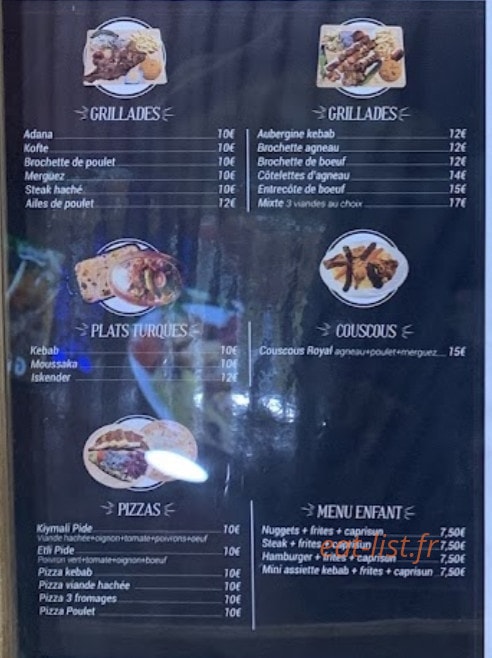 Istanbul Grill — carte page 3