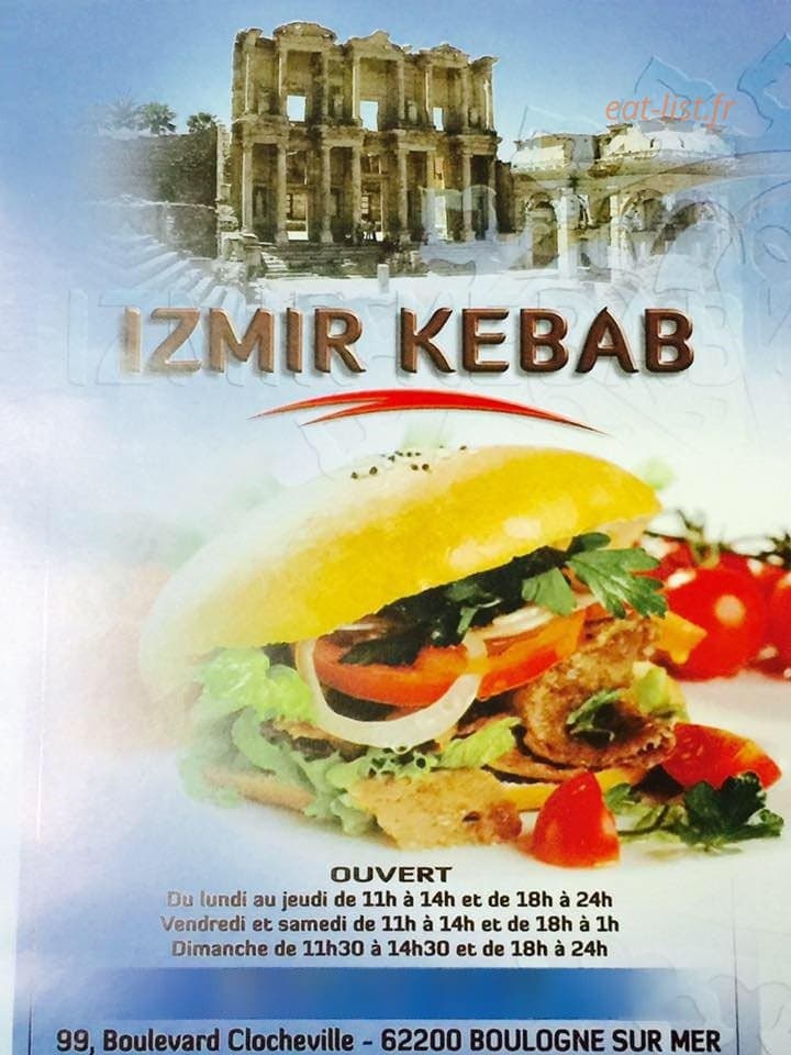Izmir Kebab — carte page 1