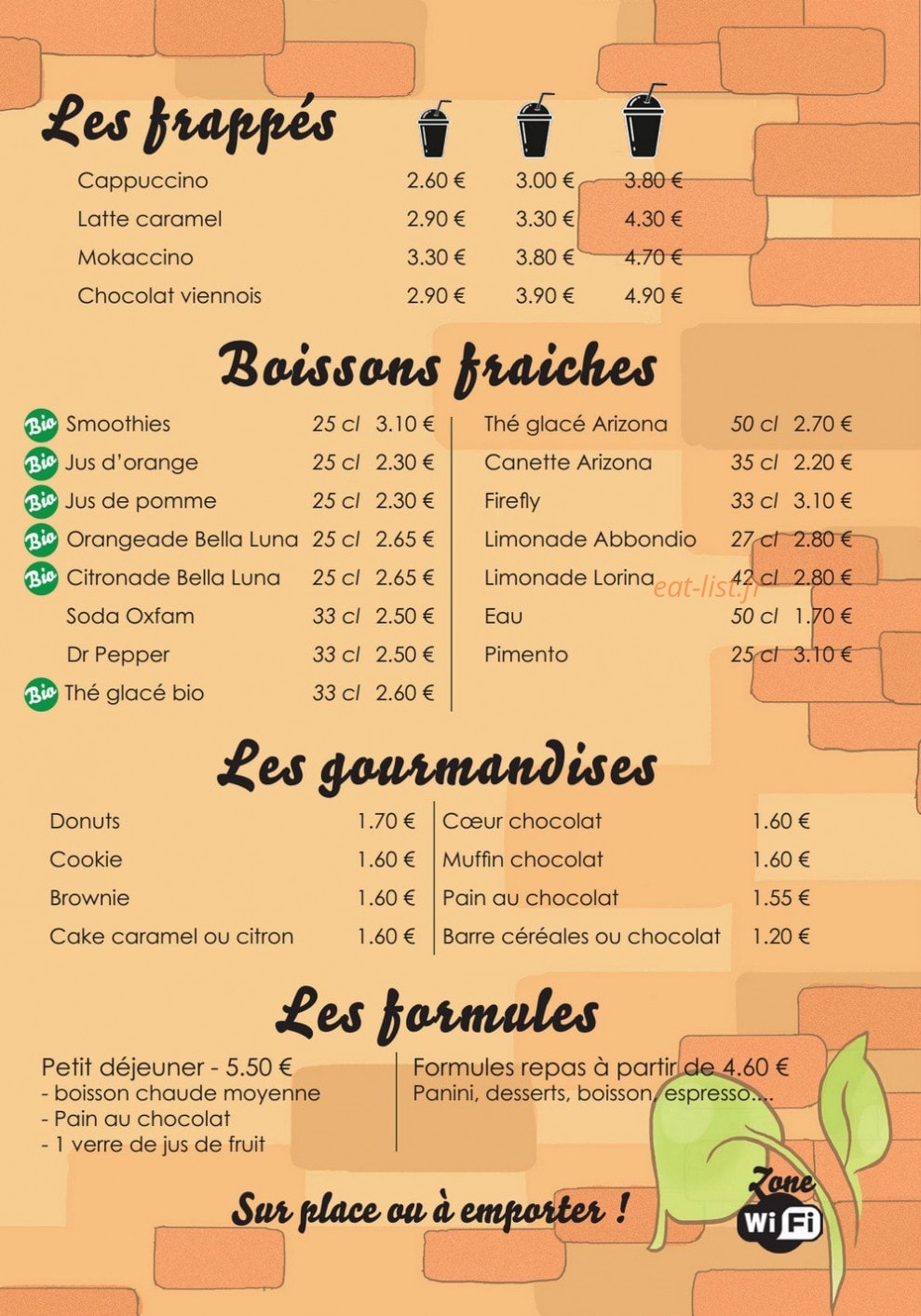 Kawa coffee house — carte page 2