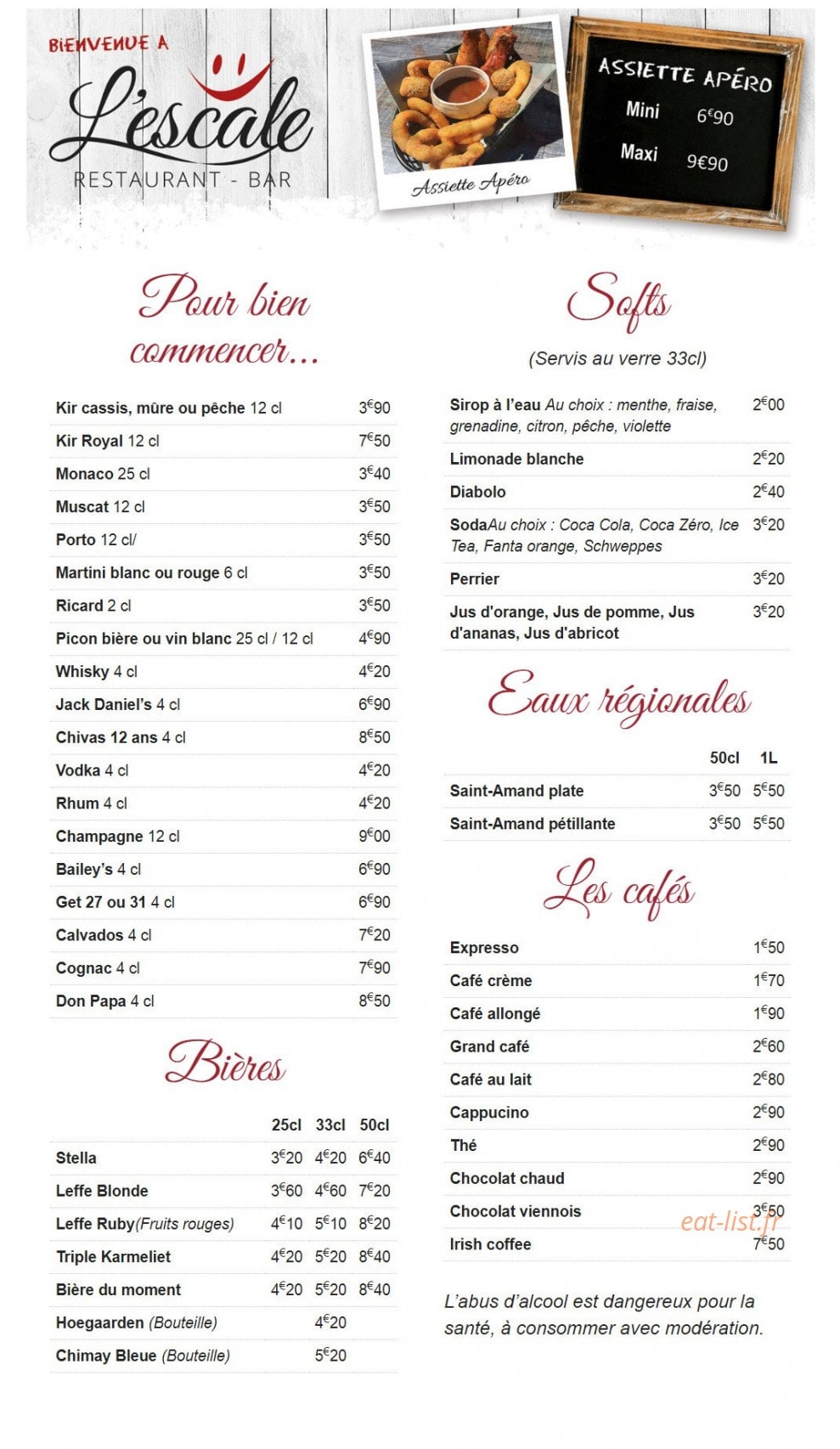 L'Escale — carte page 1