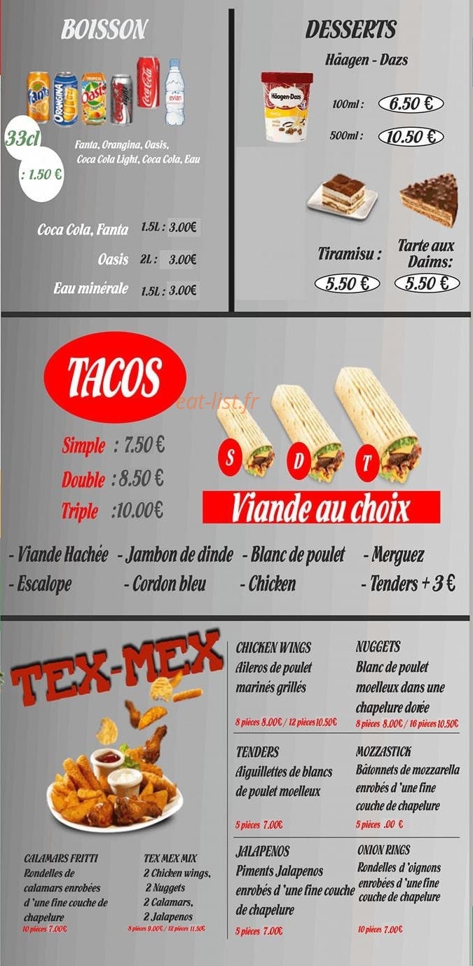 La casa della pizza à Boulogne Sur Mer menu et photos