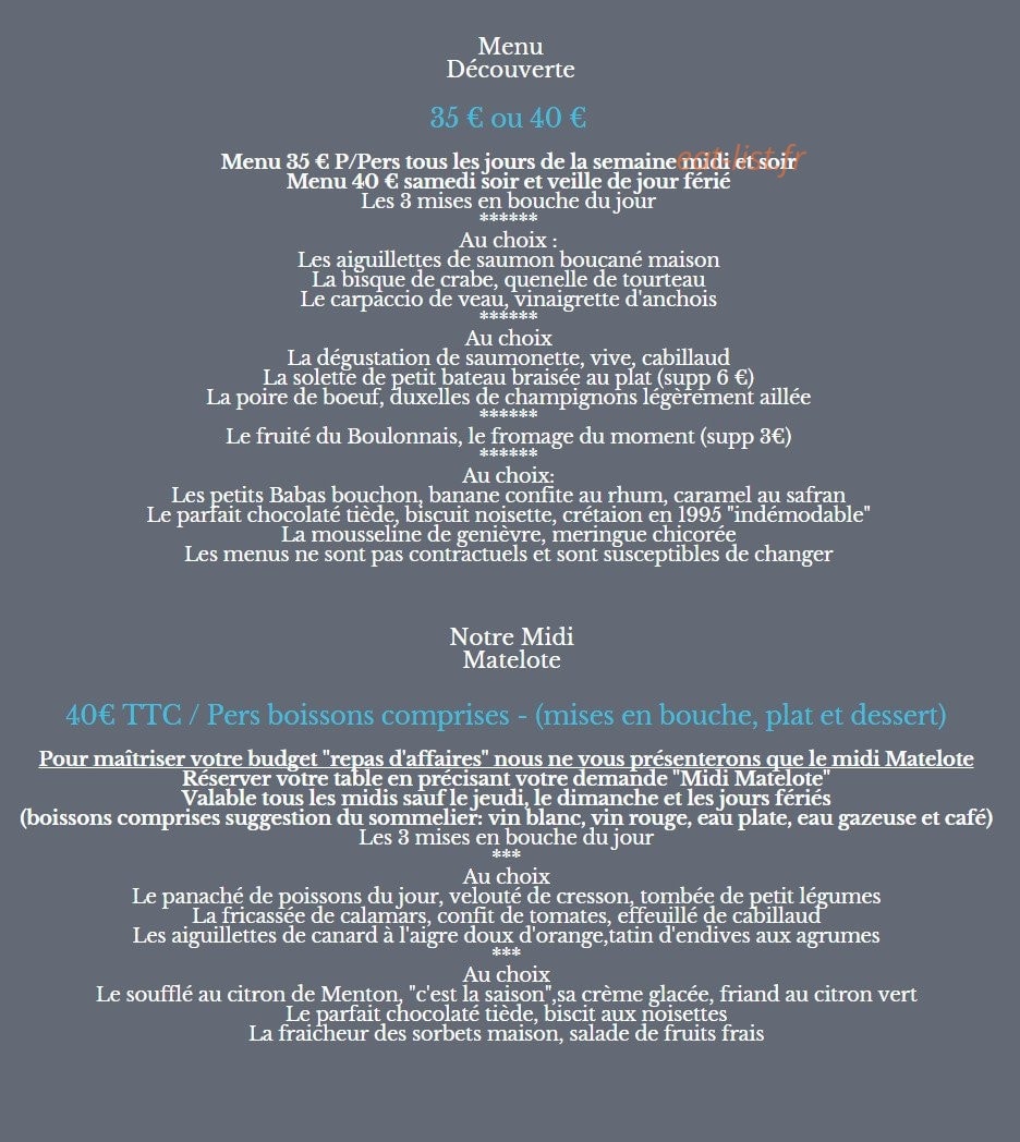 La Matelote — carte page 3