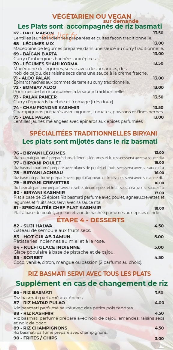La Vallée du Kashmir — carte page 4