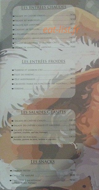 Le cyrano — carte page 1